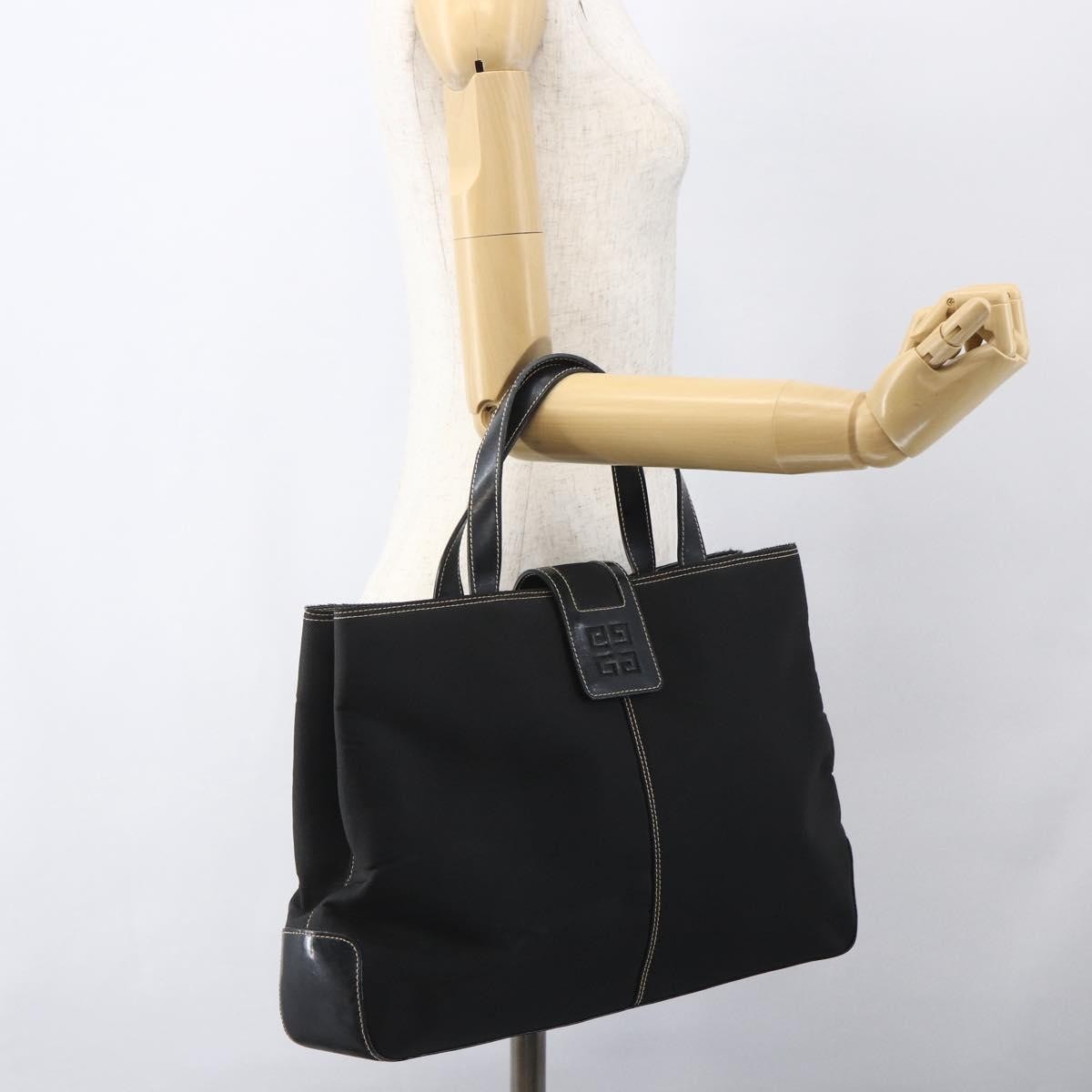 Givenchy Vintage Handbag Canvas, BLACK, CANVAS, Handbag