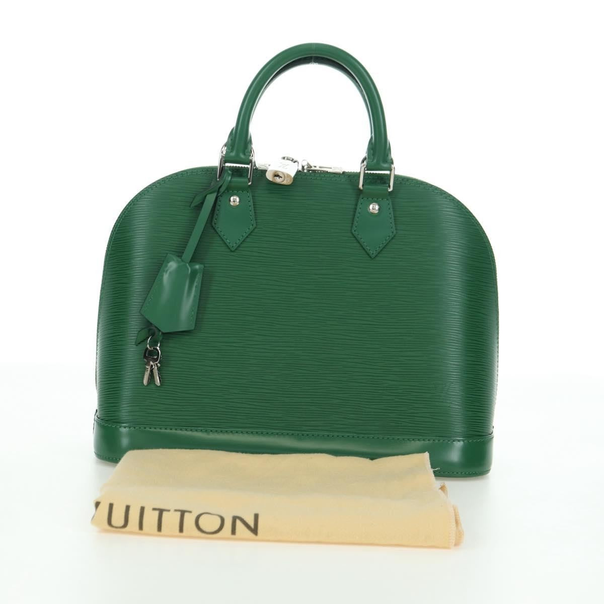 Louis Vuitton Alma Handbag Epi Leather, Green, Leather, Handbag