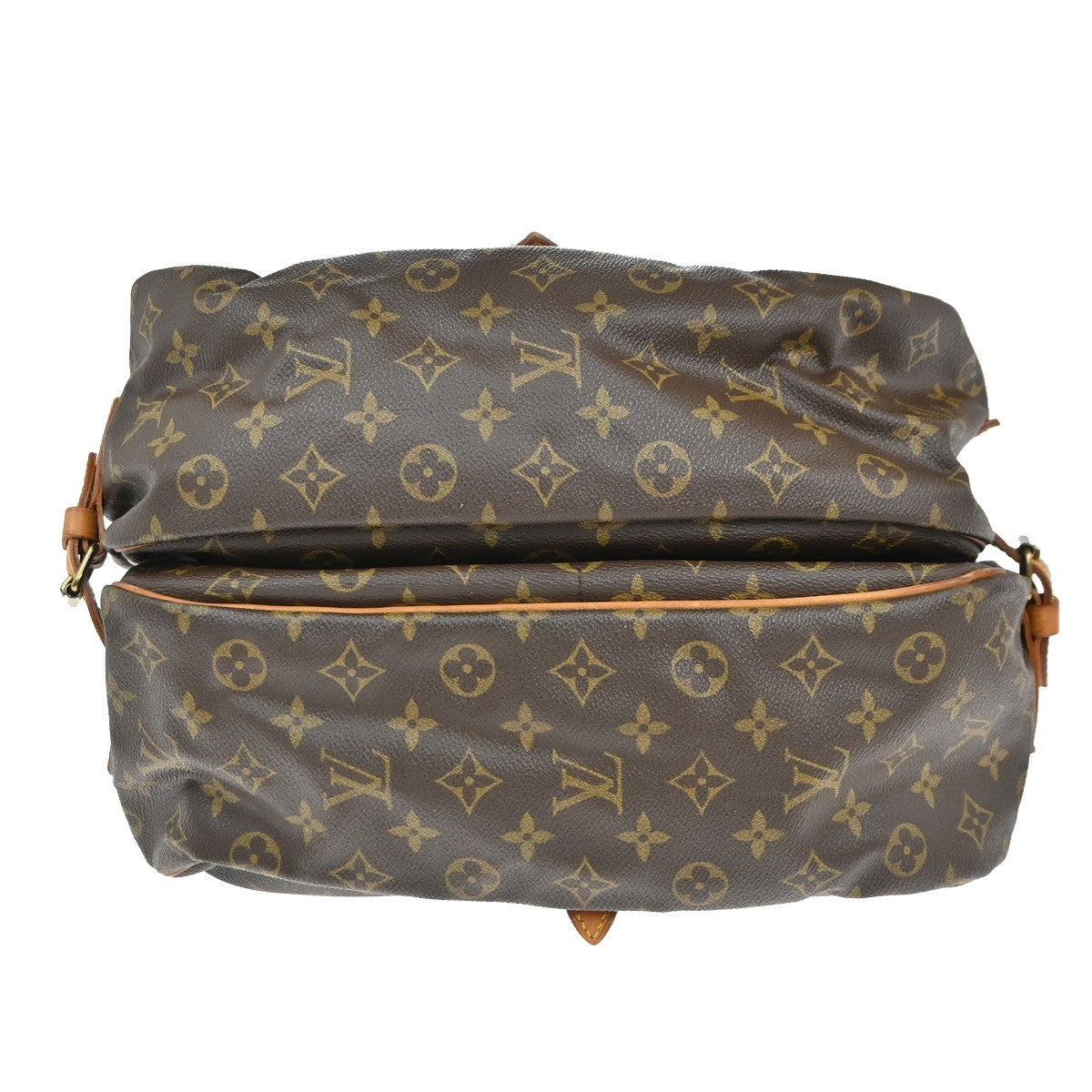 Louis Vuitton Saumur Handbag Monogram Canvas, BROWN, CANVAS, Shoulder bag