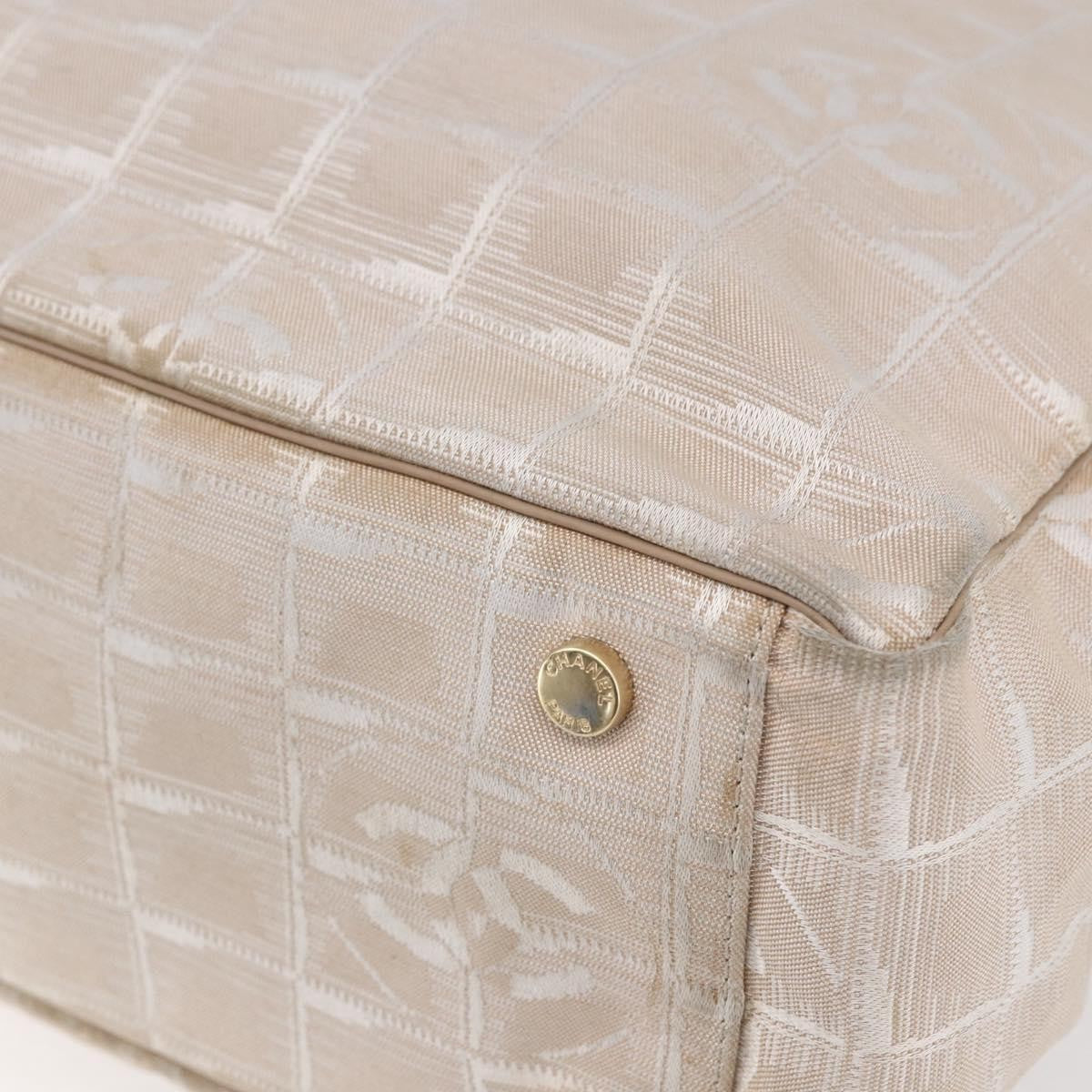 Chanel Travel Line Tote Nylon, BEIGE, NYLON, Tote bag