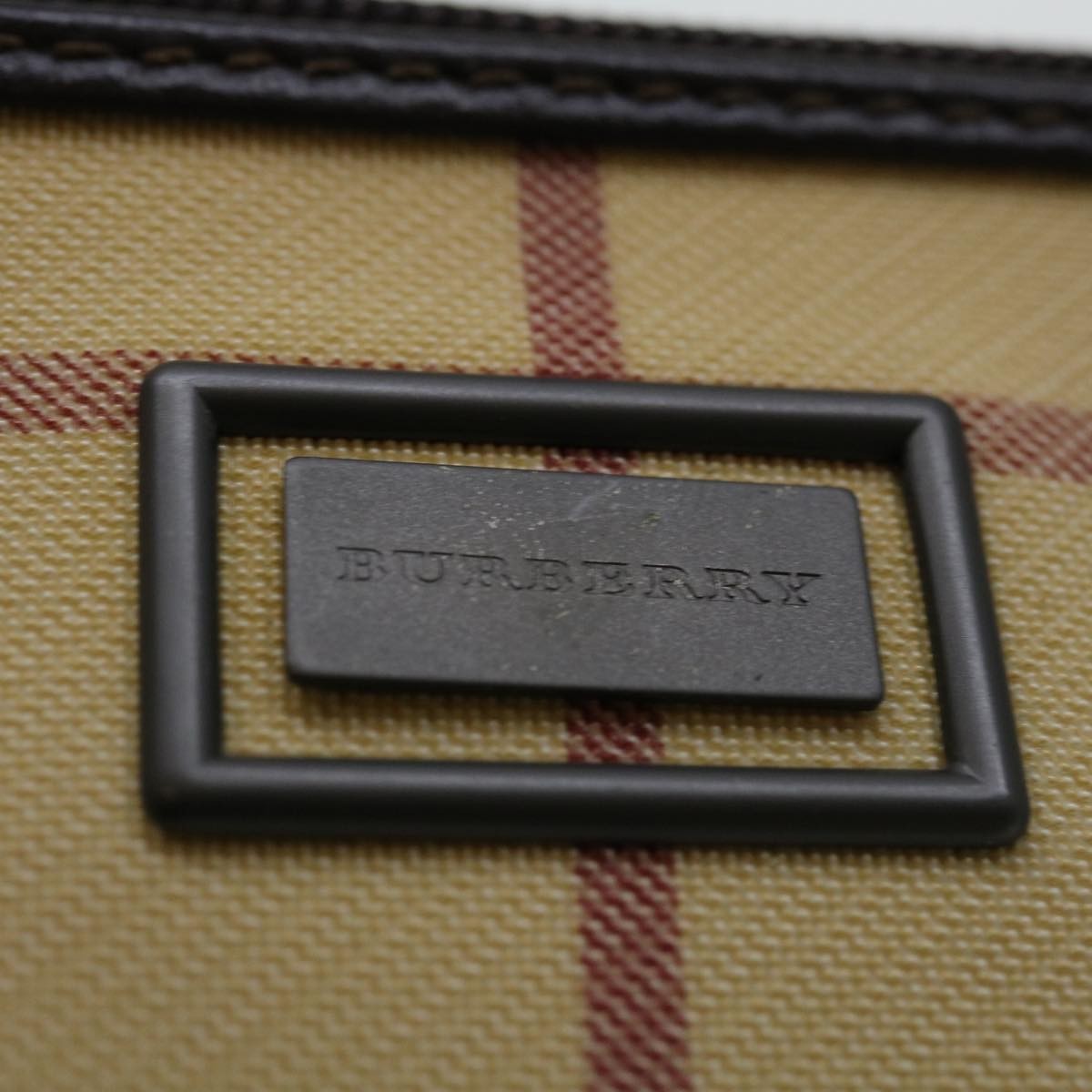 Burberry Nova check Pochette Canvas, BEIGE, CANVAS, Clutche & pouche