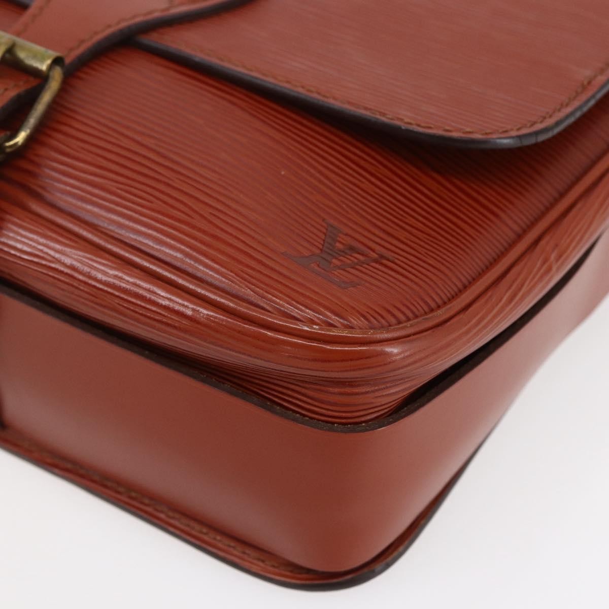 Louis Vuitton Cartouchiere Handbag Epi Leather, BROWN, LEATHER, Shoulder bag