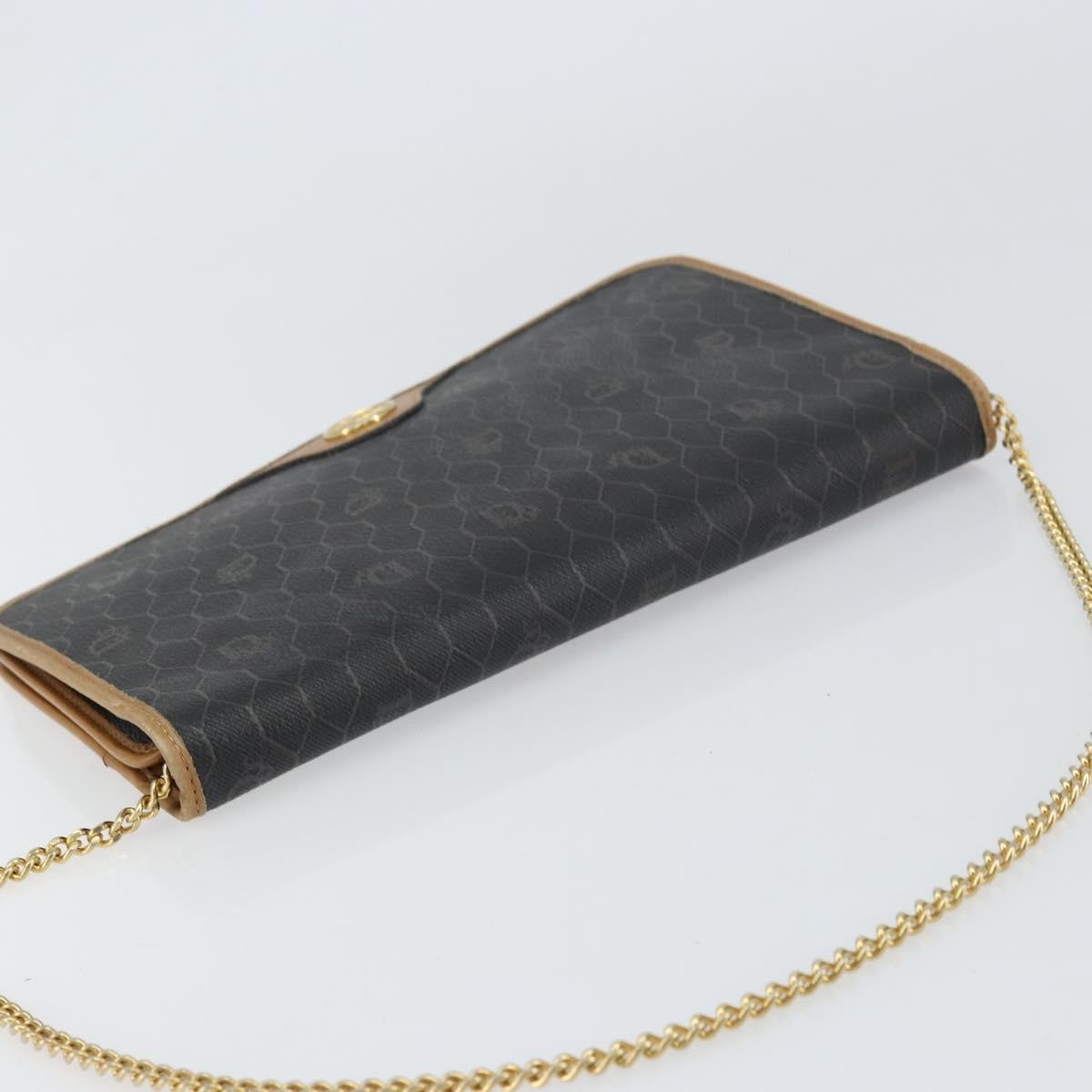 Christian Dior Vintage honeycomb clutch Canvas, BLACK, CANVAS, Clutche & pouche