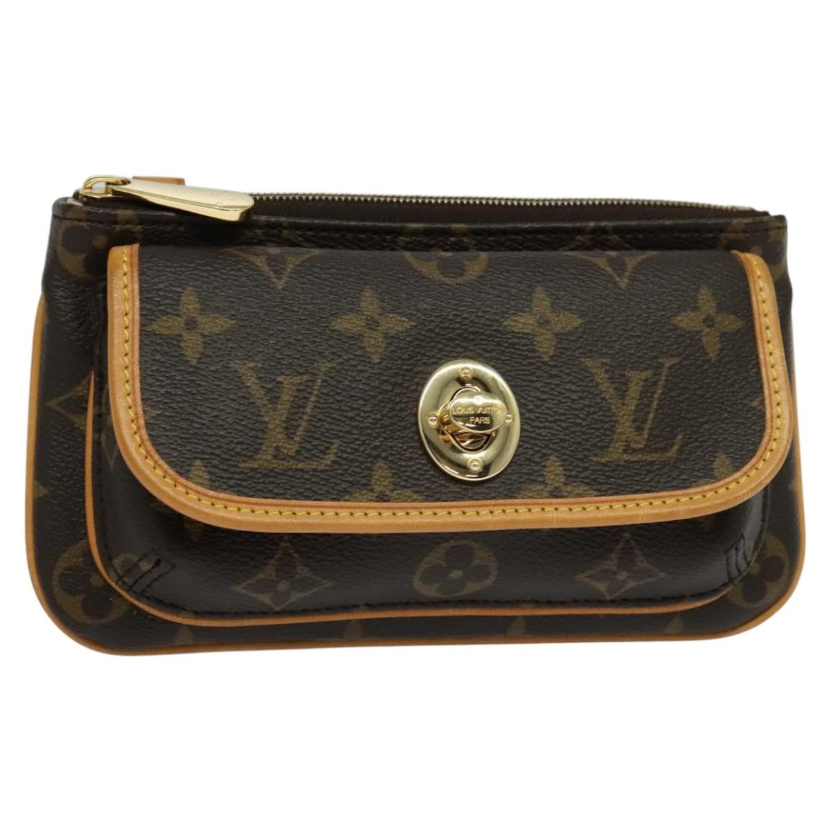 Louis Vuitton Tikal Wristlet Pochette Monogram Canvas, BROWN, CANVAS, Clutche & pouche