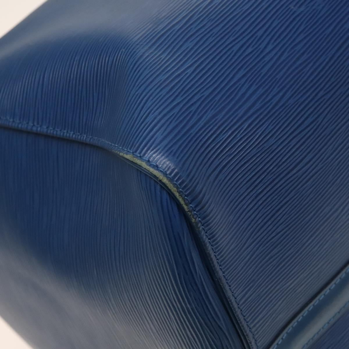Louis Vuitton Keepall Bag Epi Leather, BLUE, LEATHER, Travel bag