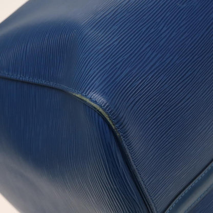 Louis Vuitton Keepall Bag Epi Leather, BLUE, LEATHER, Travel bag