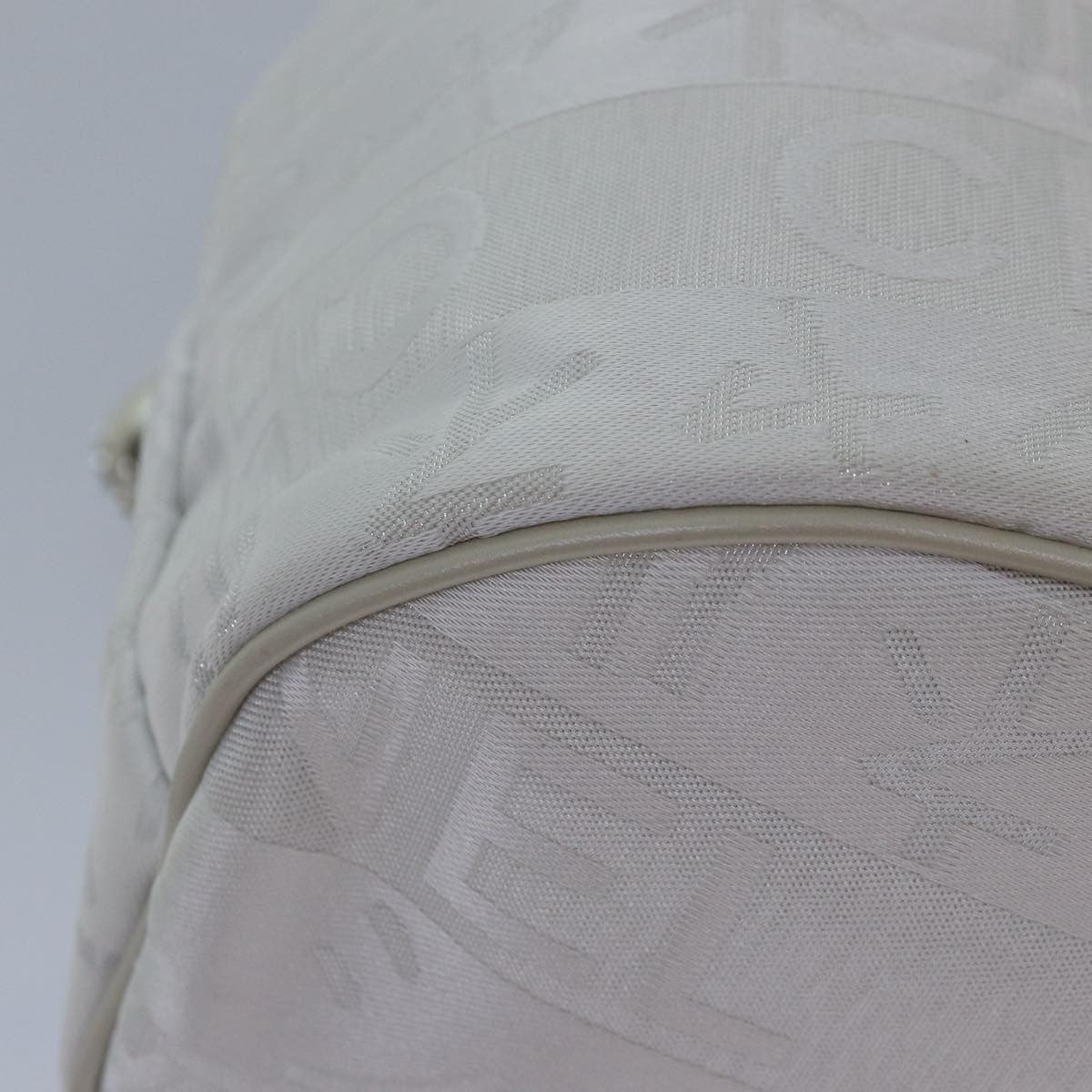 Chanel Vintage 2-Pouch Camera Bag Quilted Lambskin, WHITE, CANVAS, Crossbody bag