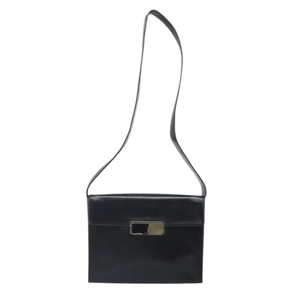 Prada Vintage Flap Shoulder Bag Leather, Black, Leather, Shoulder Bag