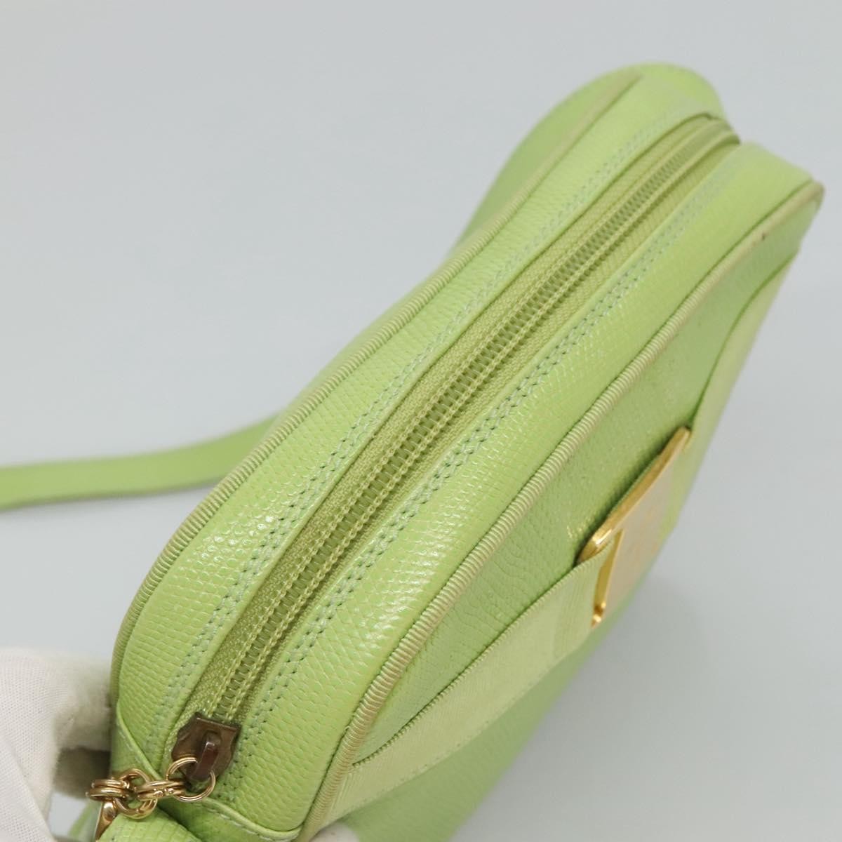 Salvatore Ferragamo Vala Shoulder Bag Leather, GREEN, LEATHER, Shoulder bag