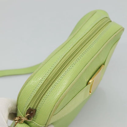 Salvatore Ferragamo Vala Shoulder Bag Leather, GREEN, LEATHER, Shoulder bag