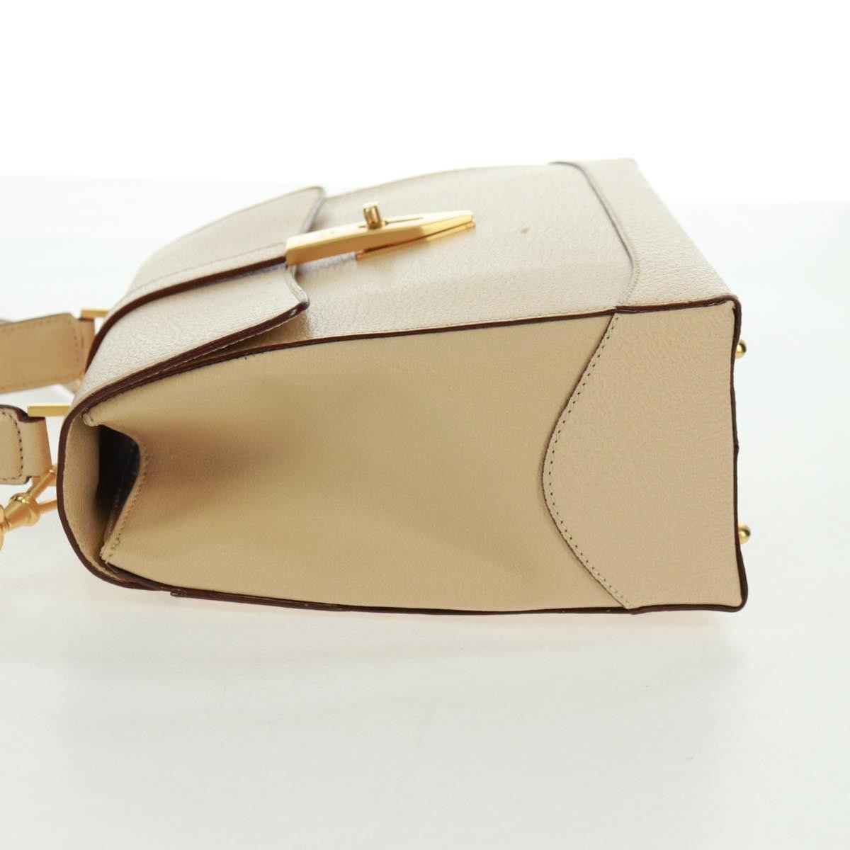 Celine 16 Top Handle Bag Grained Calfskin, BEIGE, LEATHER, Handbag