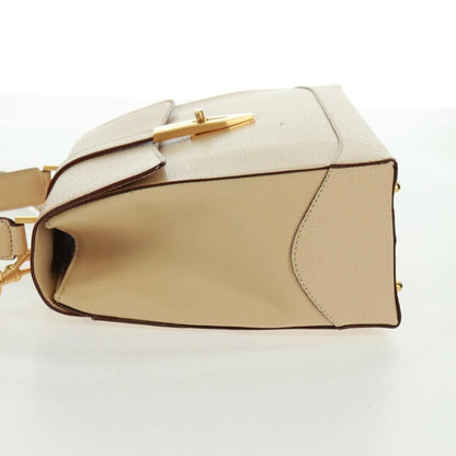 Celine 16 Top Handle Bag Grained Calfskin, BEIGE, LEATHER, Handbag