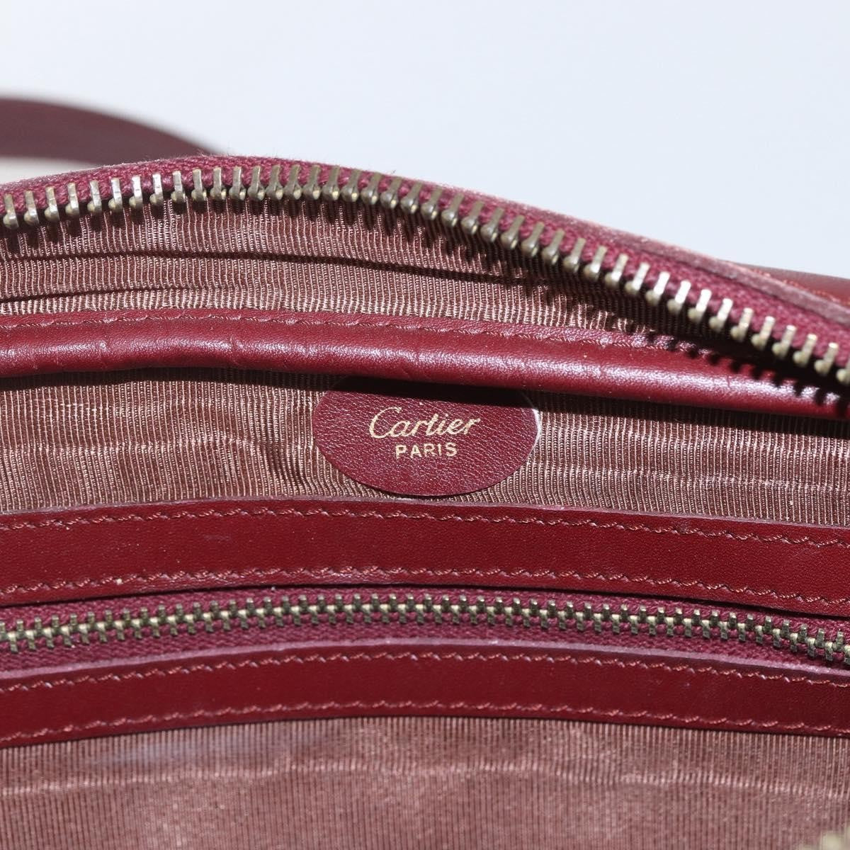 cartier Must de Cartier Shoulder Bag Leather, BURGUNDY, LEATHER, Shoulder bag