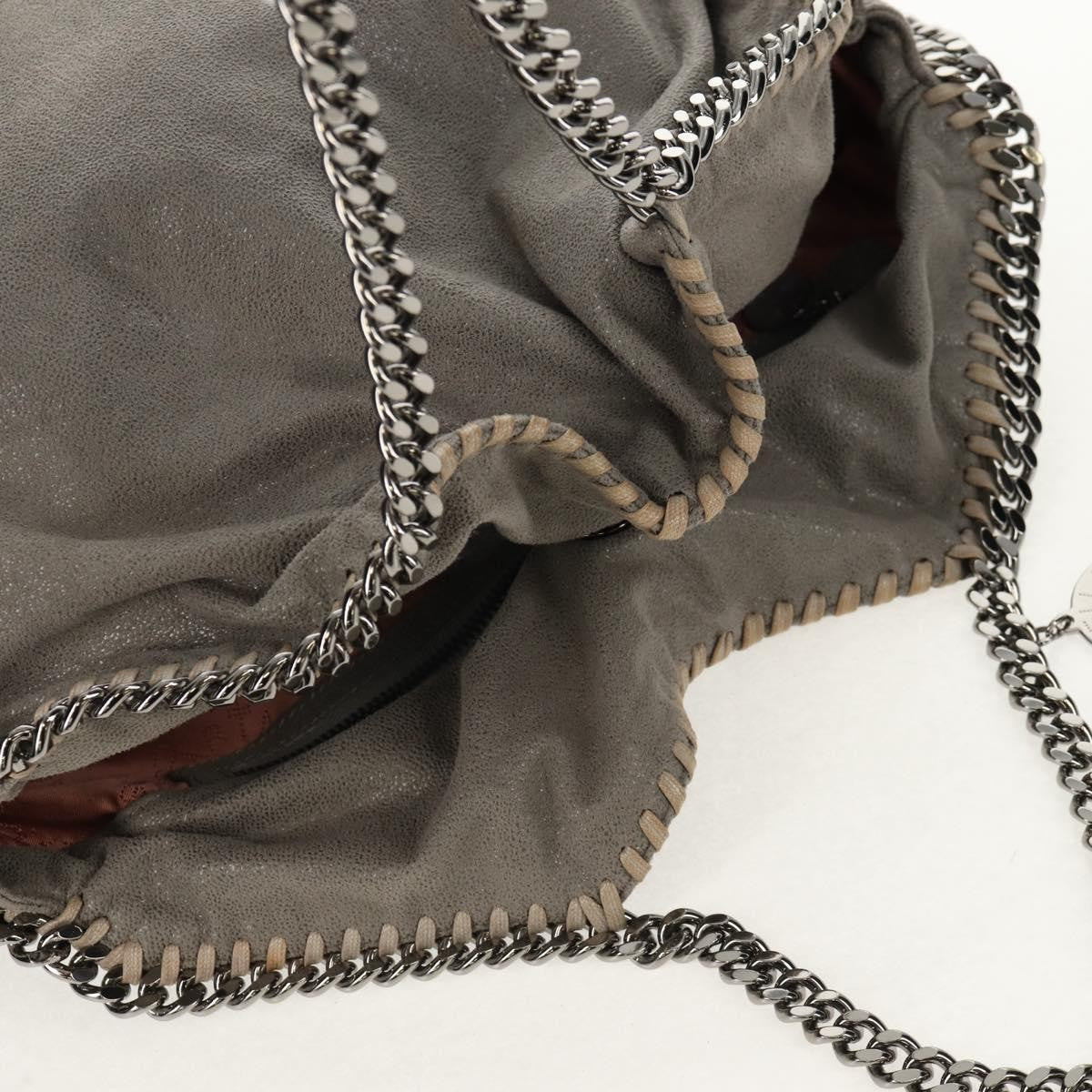Stella McCartney Falabella Fold Over Bag Faux Leather, GRAY, POLYESTER, Shoulder bag