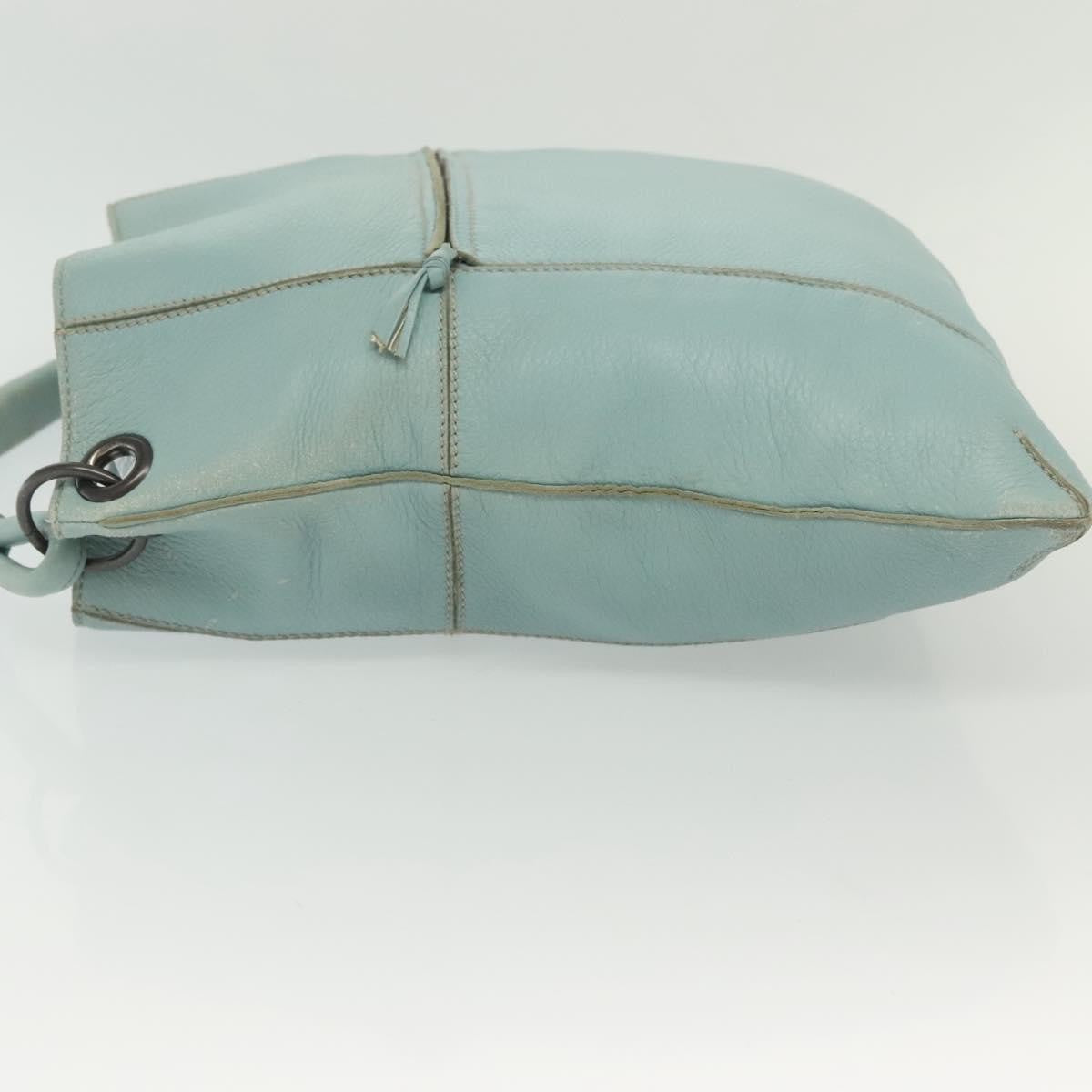 Bottega Veneta Front Zip Hobo Leather, BLUE, LEATHER, Handbag