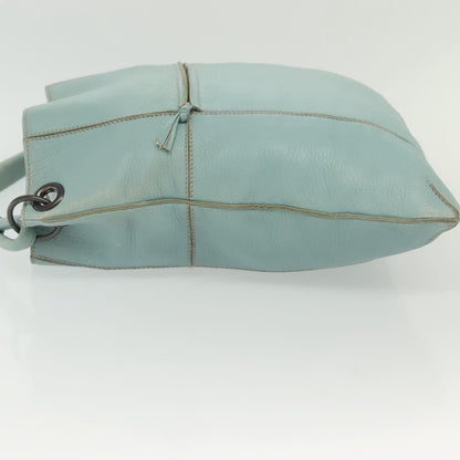 Bottega Veneta Front Zip Hobo Leather, BLUE, LEATHER, Handbag