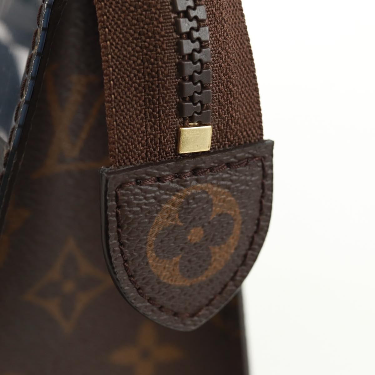 Louis Vuitton Standing Pouch Monogram Chess Coated Canvas and PVC, Brown, Canvas, Clutch