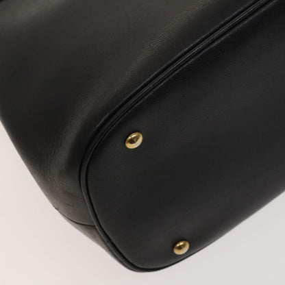 Gucci Bright Bit Convertible Tote Leather, BLACK, LEATHER, Handbag