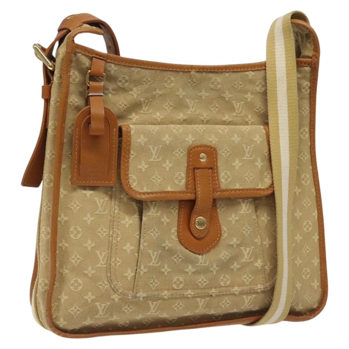 Louis Vuitton Mary Kate Messenger Bag Mini Lin, BEIGE, CANVAS, Crossbody bag