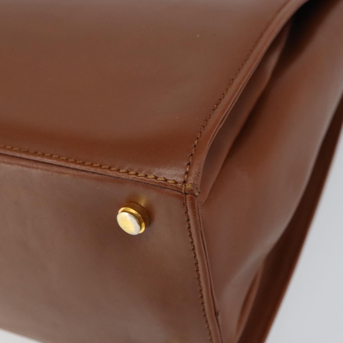 Salvatore Ferragamo Vintage Handbag Leather, BROWN, LEATHER, Handbag