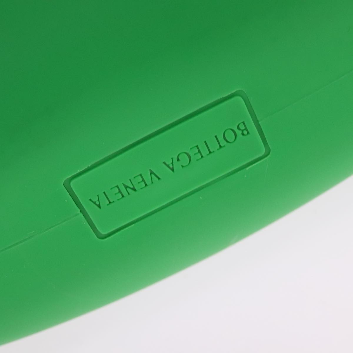 Bottega Veneta Punch Shoulder Bag Rubber with Nylon, GREEN, RUBBER, Shoulder bag