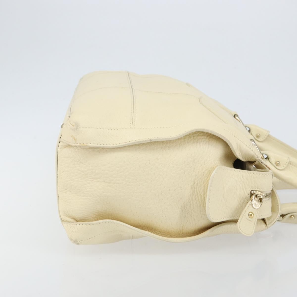 Salvatore Ferragamo Gancini Shoulder Bag Leather, BEIGE, LEATHER, Shoulder bag