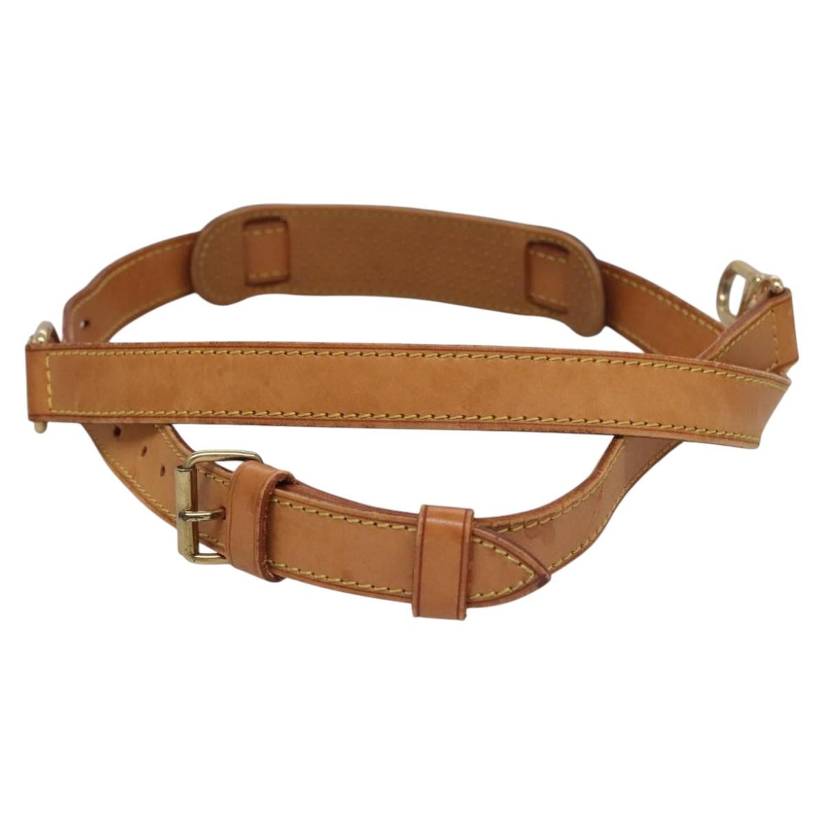 Louis Vuitton Adjustable Shoulder Strap Leather, BEIGE, LEATHER, Straps