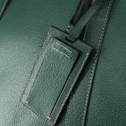 Prada Vintage Boston Bag Leather, GREEN, LEATHER, Travel bag