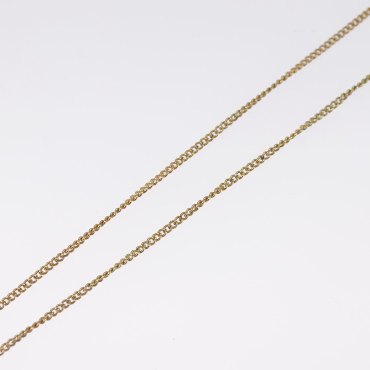 Christian Dior Vintage Logo Round Pendant Necklace Metal and Crystals, GOLD, METAL, Necklace
