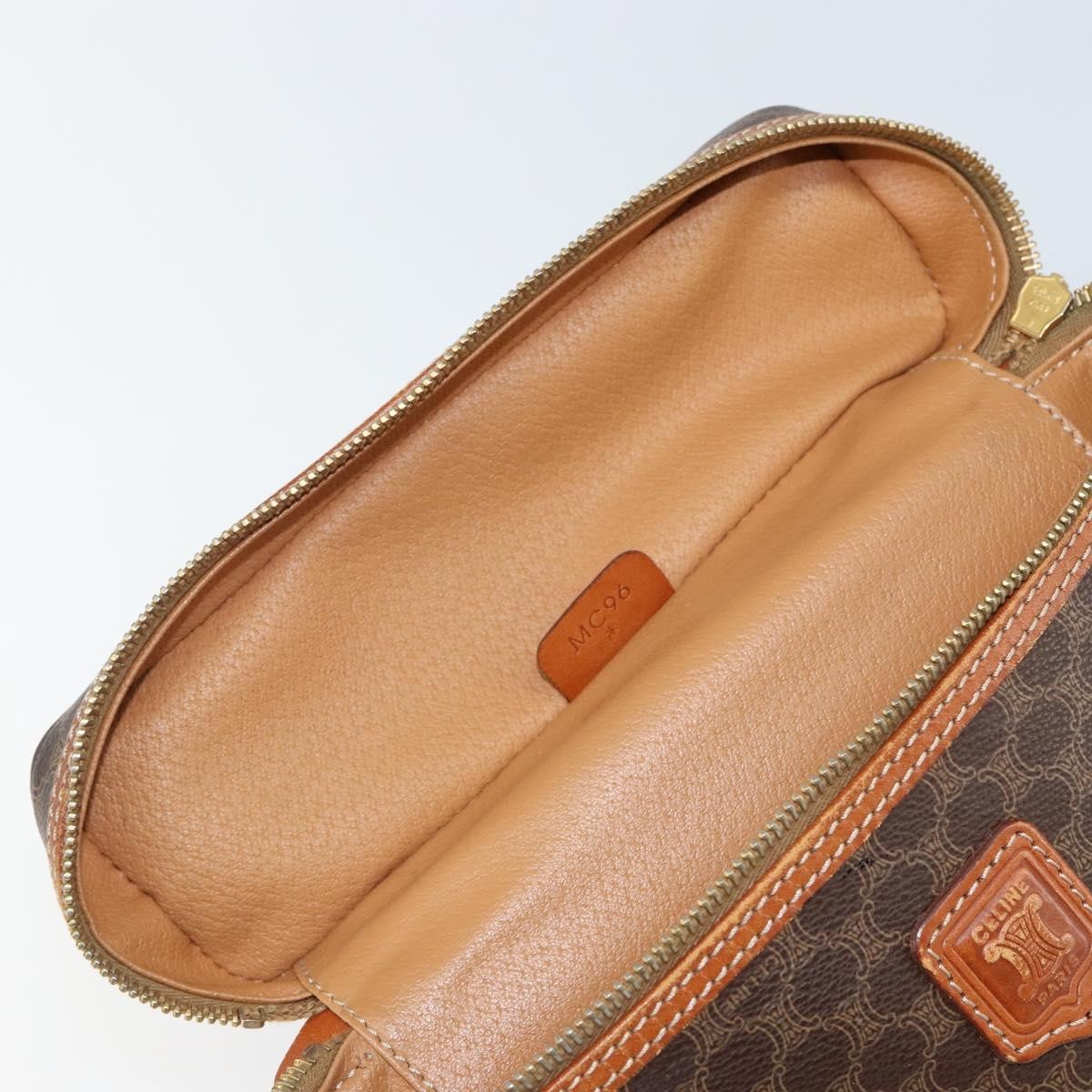 Celine Macadam Vanity Bag Canvas, BROWN, CANVAS, Travel bag