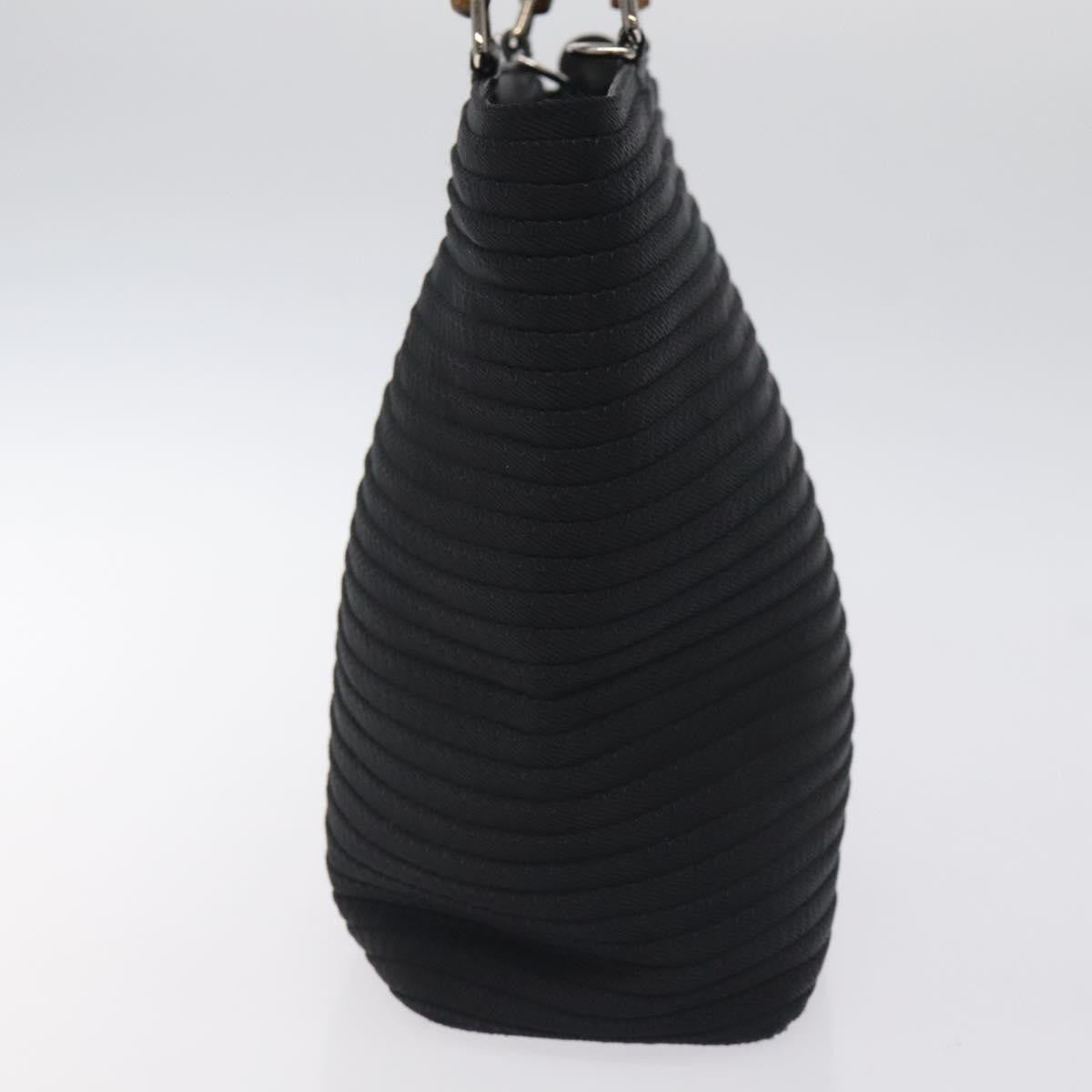 Gucci Vintage Bamboo Handle Tote Nylon, BLACK, NYLON, Tote bag