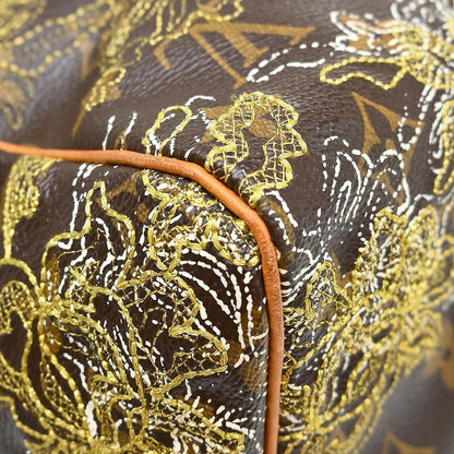 Louis Vuitton Speedy Handbag Limited Edition Monogram Dentelle, Brown, Canvas, Handbag