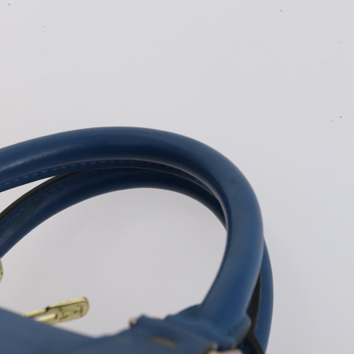 Louis Vuitton Keepall Bag Epi Leather, BLUE, LEATHER, Travel bag