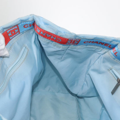 Chanel Front Zip Travel Line Tote Nylon, BLUE, NYLON, Tote bag