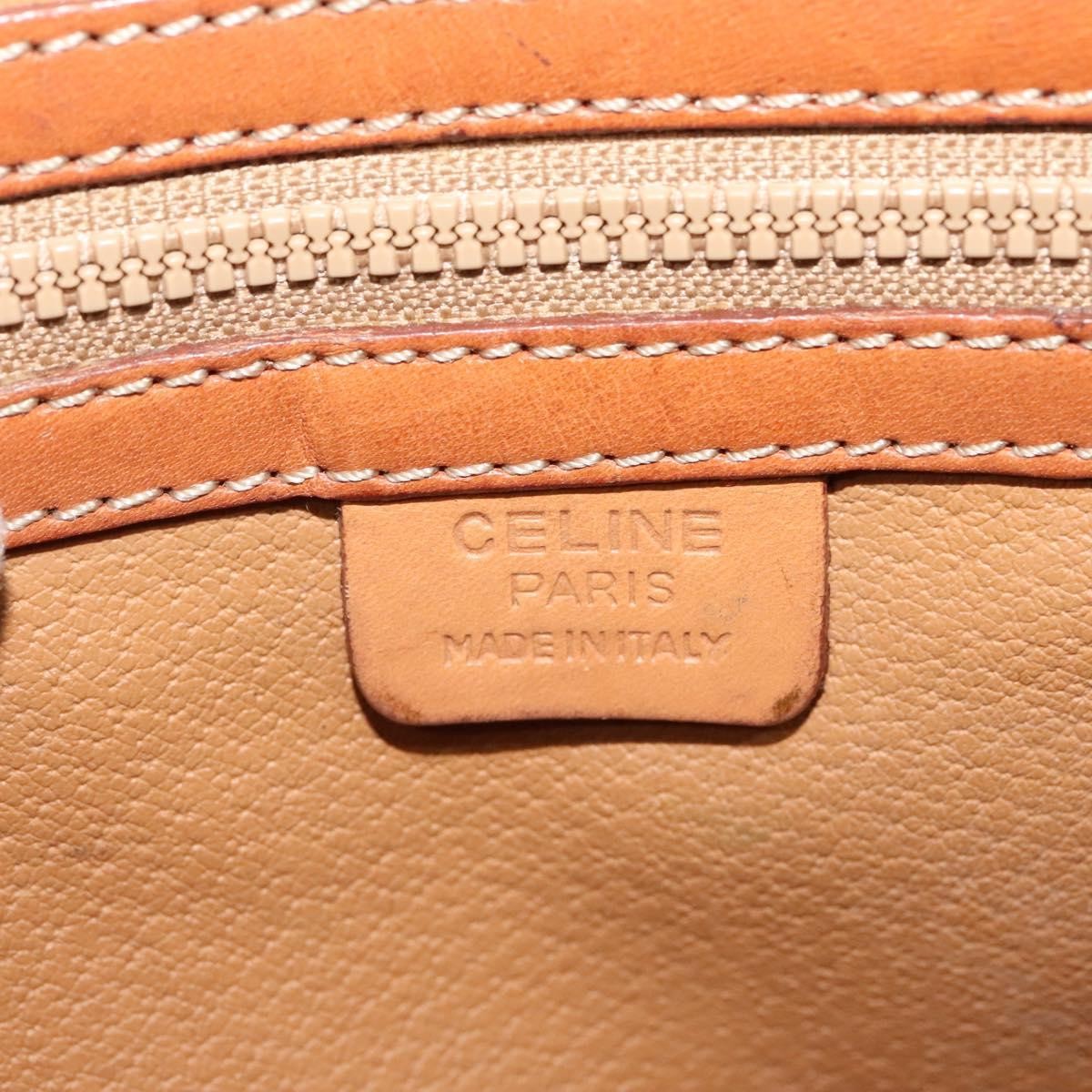 Celine Vintage Macadam Shoulder Bag Canvas and Leather, BROWN, CANVAS, Shoulder bag