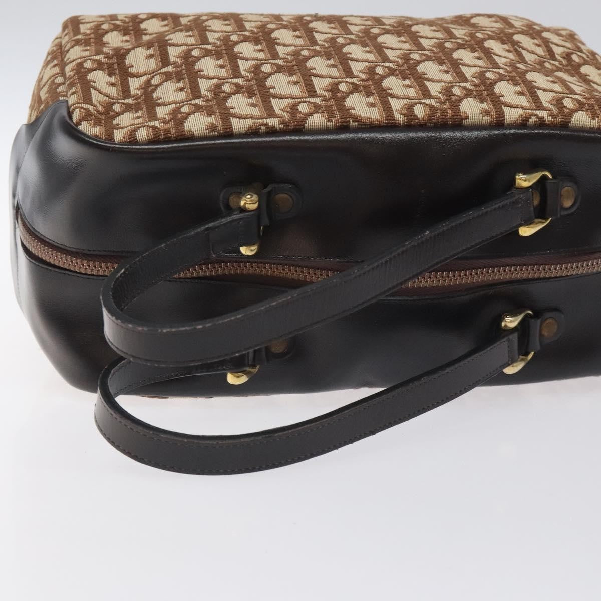 Christian Dior Vintage Trotter Handbag Canvas, BEIGE, CANVAS, Handbag