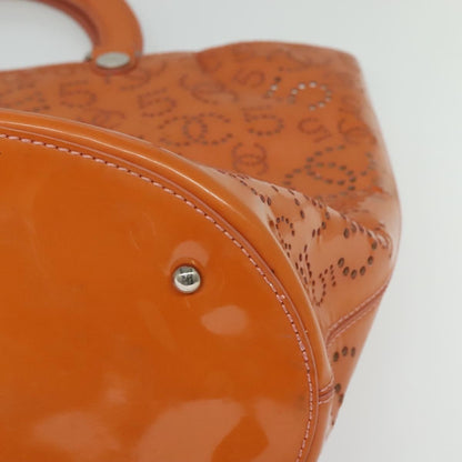 Chanel CC No.5 Shopping Tote Perforated Patent, ORANGE, PATENT_LEATHER, Handbag