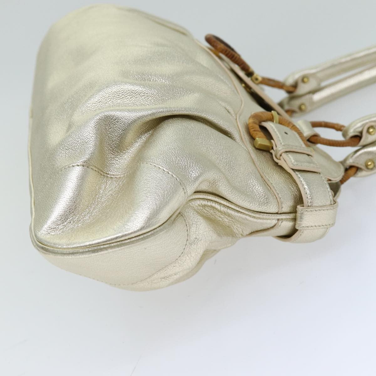 Salvatore Ferragamo Marisa Satchel Leather, GOLD, LEATHER, Handbag