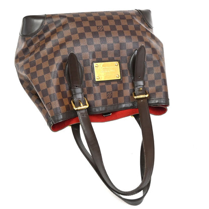 Louis Vuitton Hampstead Handbag Damier, BROWN, CANVAS, Shoulder bag