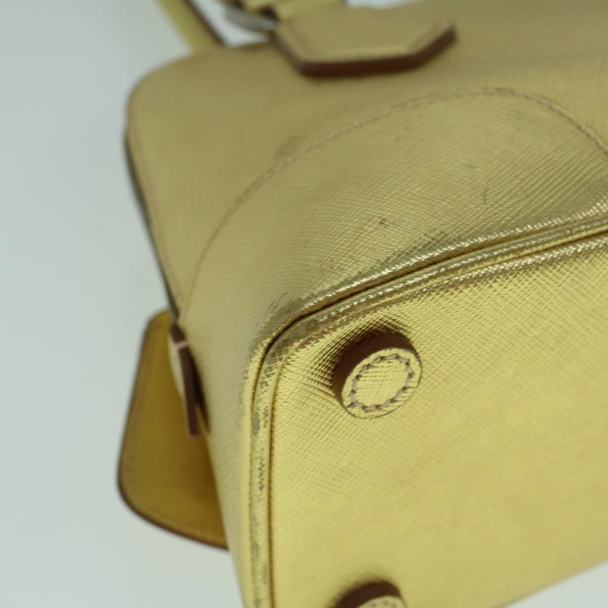 Prada Promenade Bag Saffiano Leather, GOLD, LEATHER, Handbag