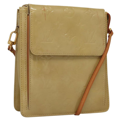 Louis Vuitton Mott Handbag Monogram Vernis, Beige, Patent Leather, Clutch