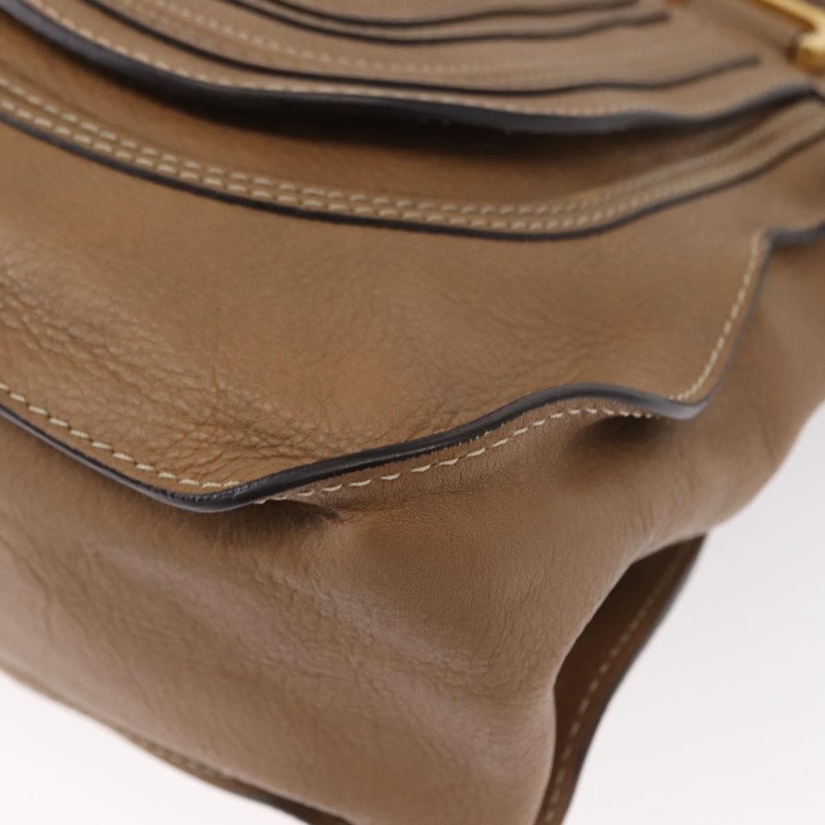 Chloe Marcie Satchel Studded Leather, BEIGE, LEATHER, Handbag