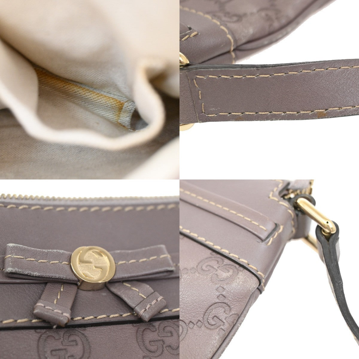 Gucci Mayfair Messenger Bag Guccissima Leather, PURPLE, LEATHER, Shoulder bag