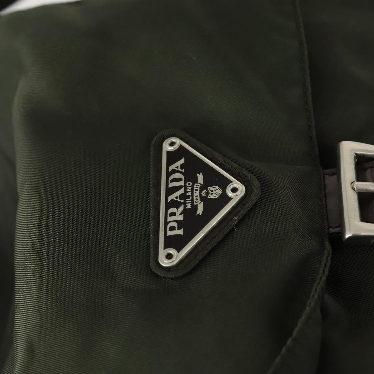 Prada Double Front Pocket Backpack Tessuto, KHAKI, NYLON, Backpack