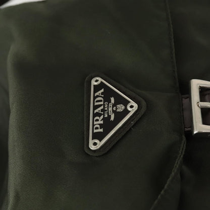 Prada Double Front Pocket Backpack Tessuto, KHAKI, NYLON, Backpack