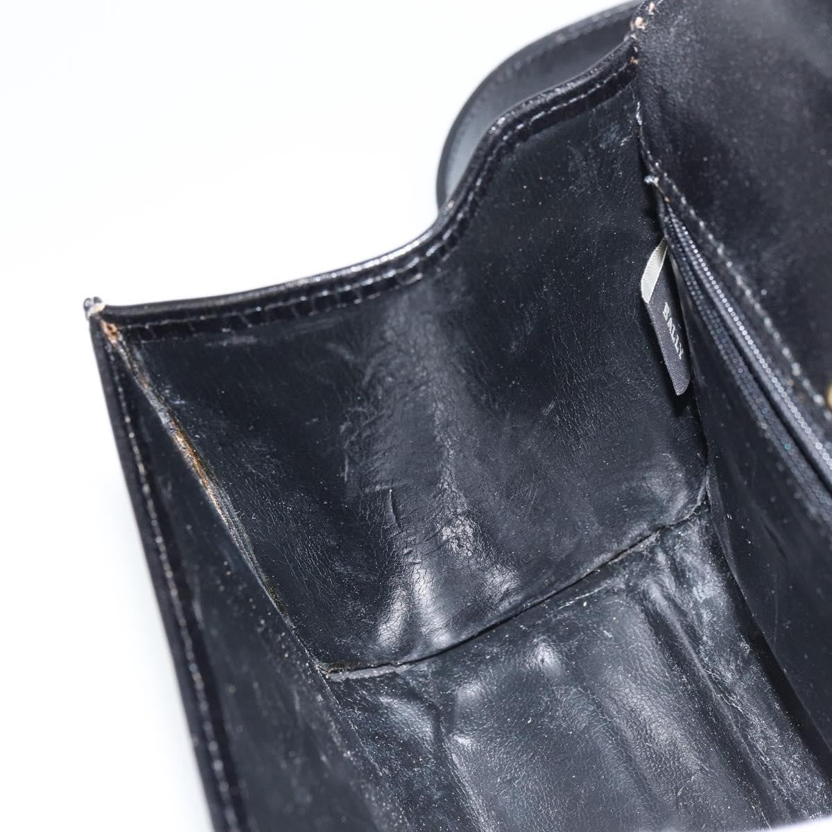 Bally Vintage Handbag Leather, Black, Leather, Handbag