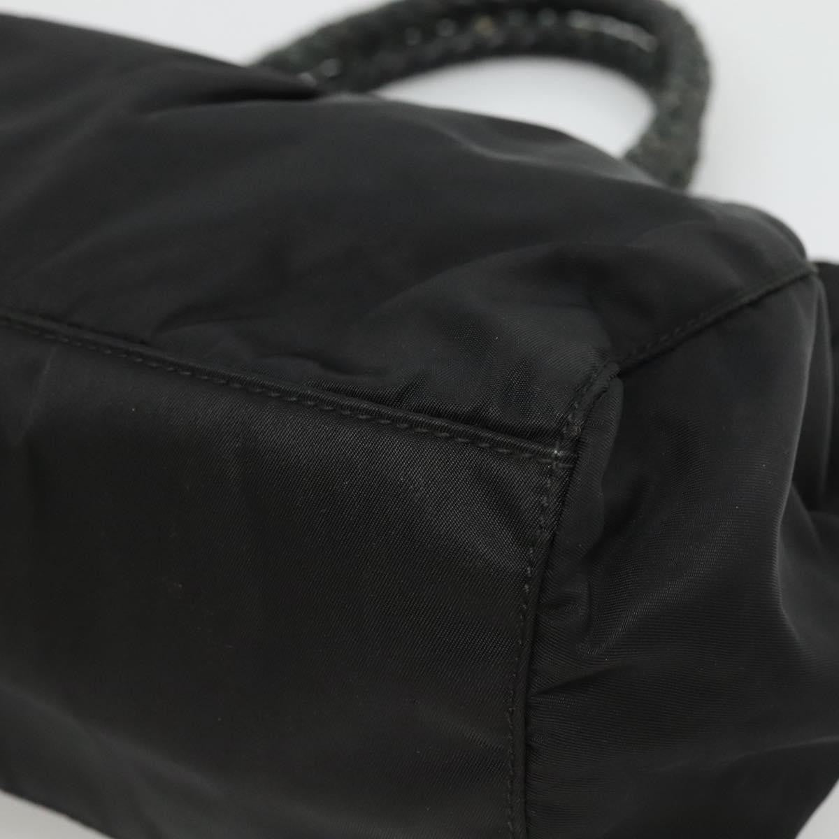 Prada Convertible Bow Tote Tessuto, BLACK, NYLON, Handbag
