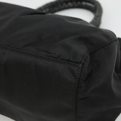 Prada Convertible Bow Tote Tessuto, BLACK, NYLON, Handbag