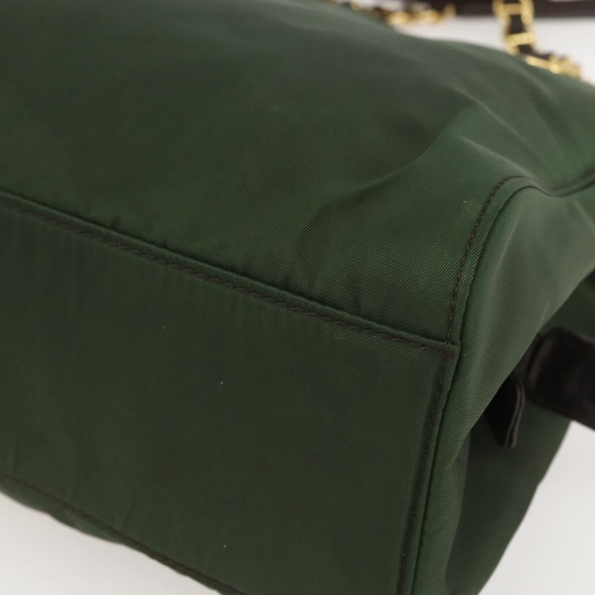 Prada Re-Edition 1995 Chain Tote Quilted Re-Nylon, GREEN, NYLON, Shoulder bag