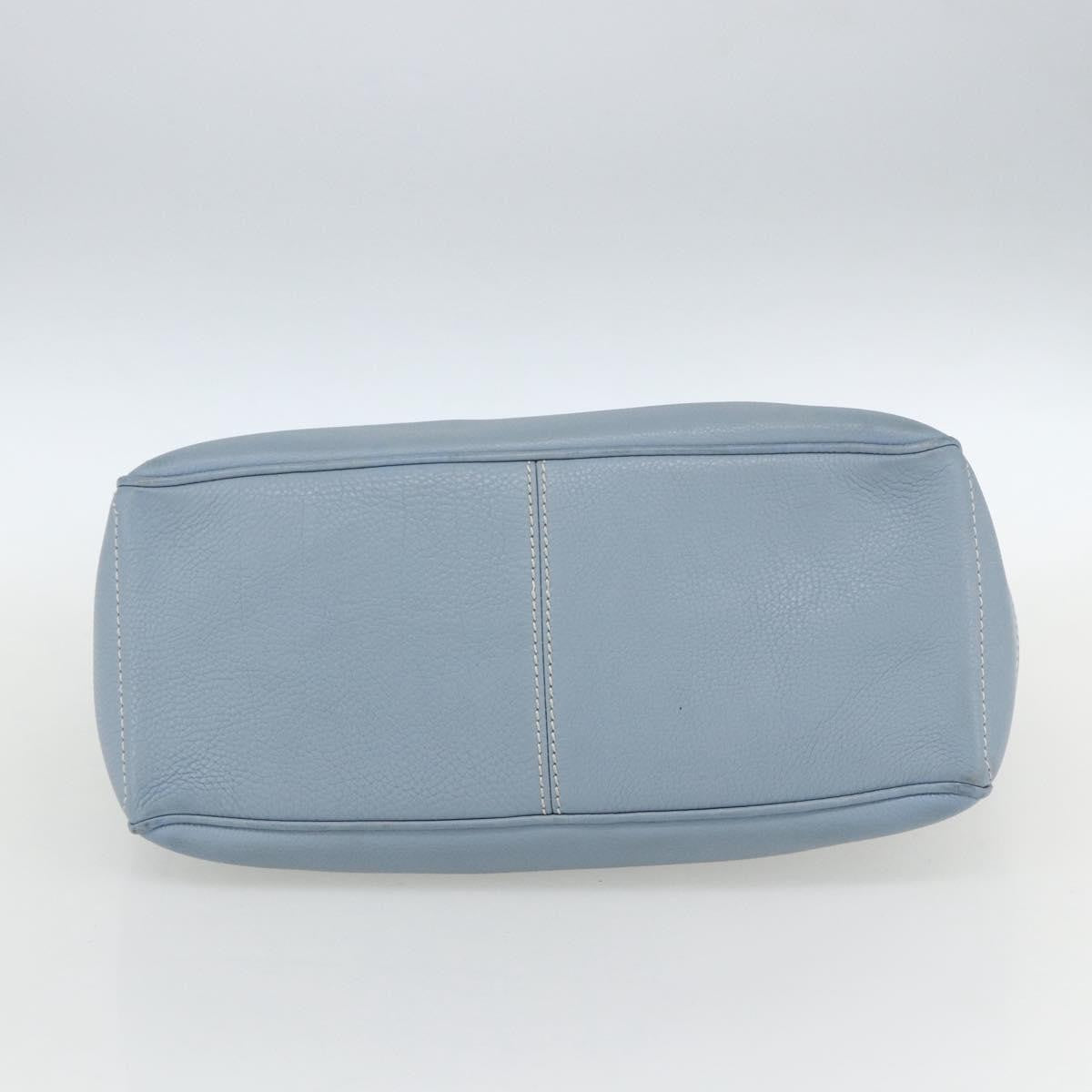 Celine Boogie Satchel Leather, BLUE, LEATHER, Handbag